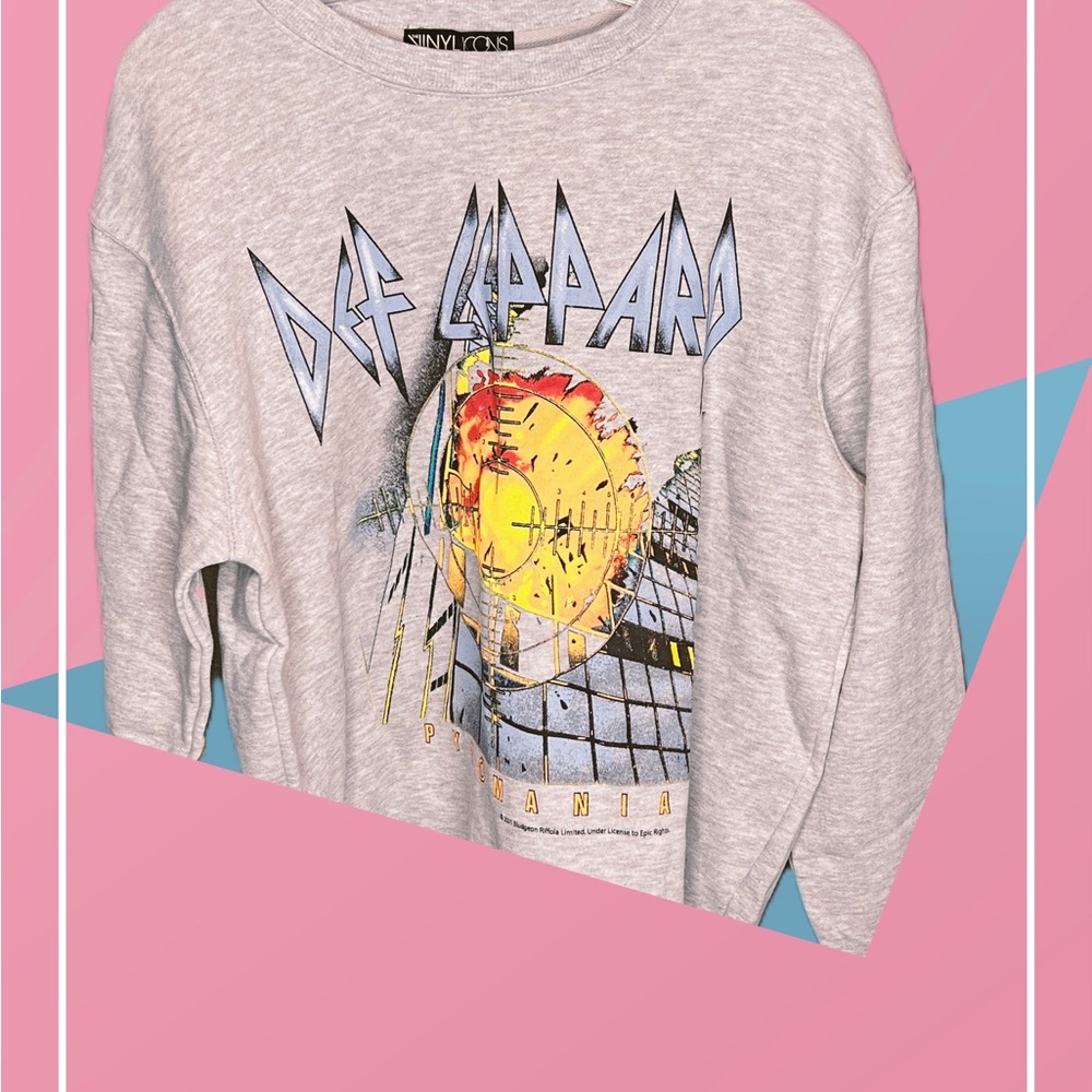 Sweater Def Leppard heather grey size S by the vinyl icons